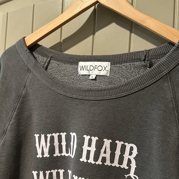 WILDFOX Crop Pullover sz L - Picture 4 of 8